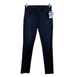 AG Adriano Goldschmied New Prima Cigarette Leg Jeans Size 28 Dark Wash Mid Rise